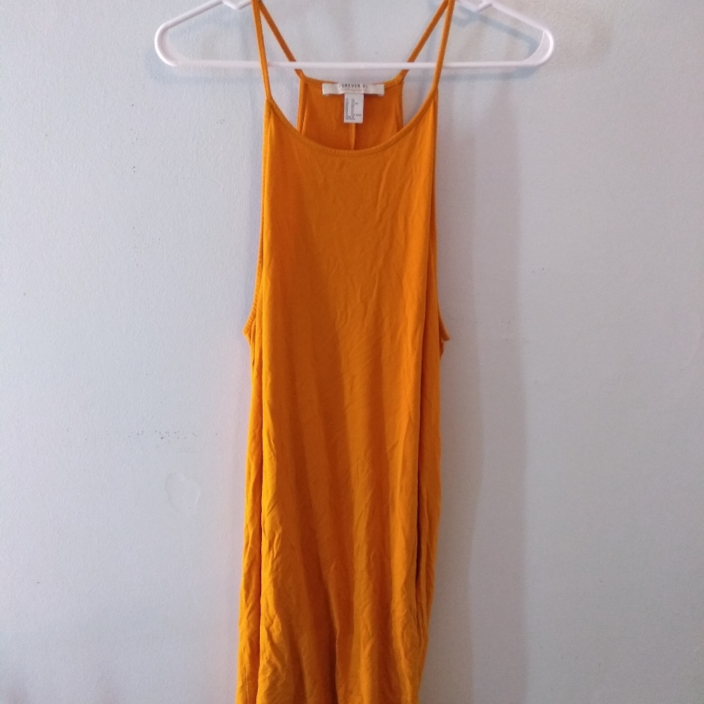 Orange halter dress XL